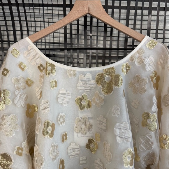 Arianne Elmy White and gold organza good luck dress - Picture 2 of 10